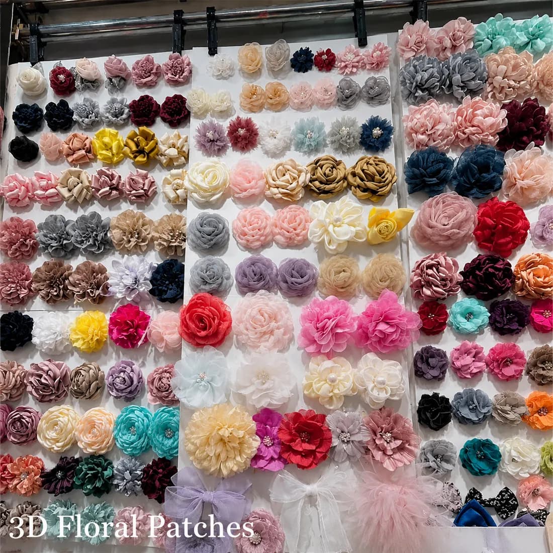 colorful 3D floral appliqué collection