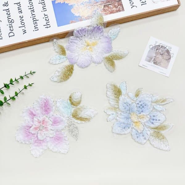 3D flower lace applique manufacturer